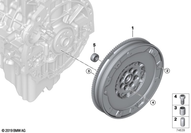 2001 BMW M3 Flywheel / Twin Mass Flywheel Diagram