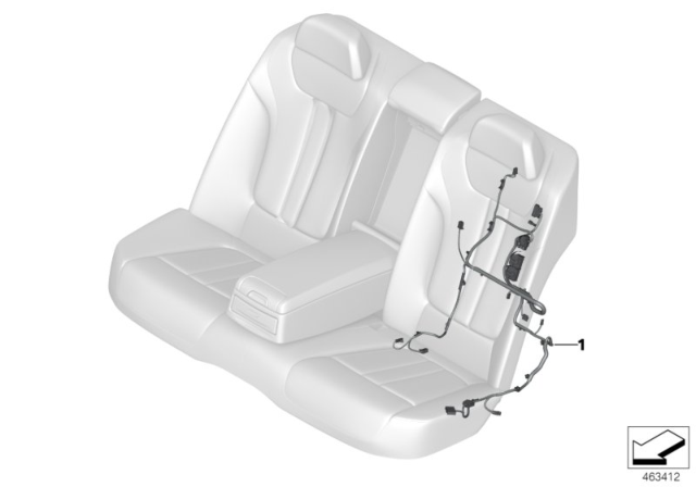 2020 BMW X5 Rear Seat Wiring Set Diagram