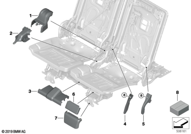 2019 BMW X7 COVERING OUTER RIGHT Diagram for 52307954272