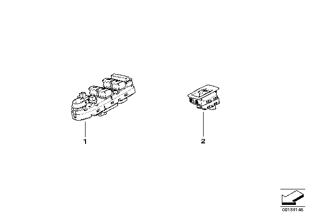 2009 BMW M5 Switch Window Lifter Diagram