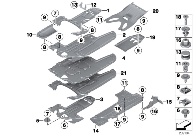 2013 BMW 640i Underfloor Coating Diagram