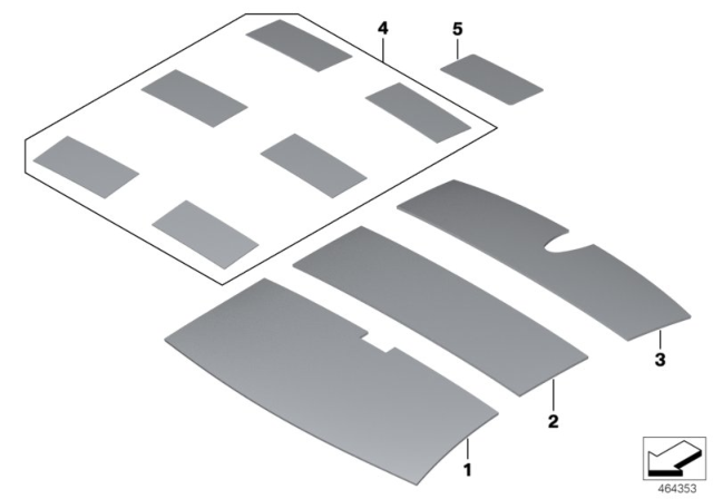 2012 BMW 740i Sound Insulation Diagram 1