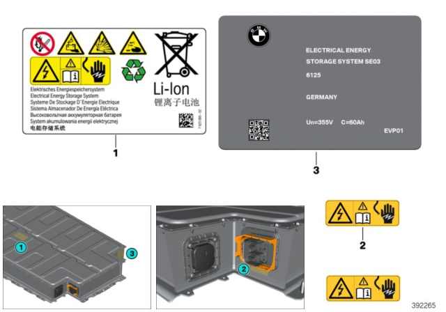 2020 BMW i3s High-Voltage Accumulator Diagram 6