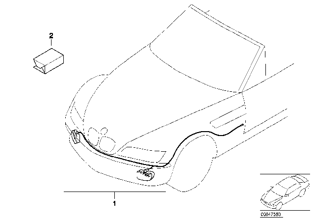 1996 BMW Z3 Installing Set Fog Lamps Diagram