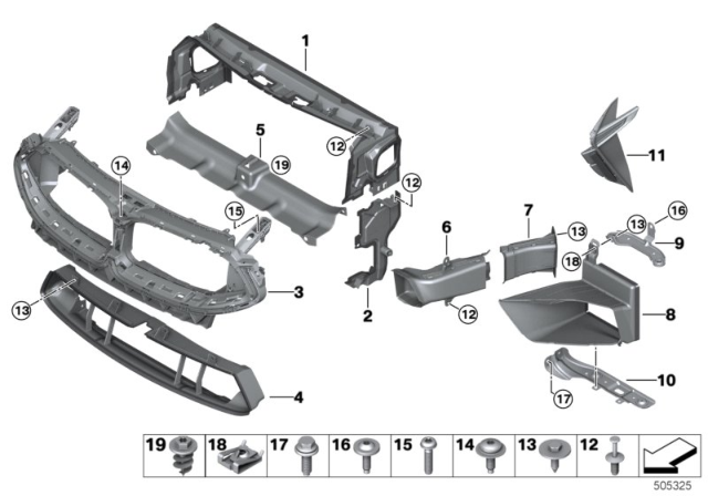 2020 BMW M8 Air Ducts Diagram