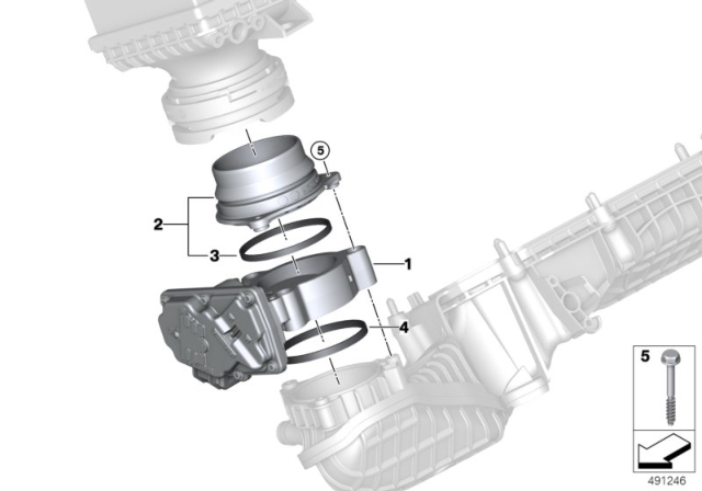 2019 BMW M5 Throttle Housing Assy Diagram