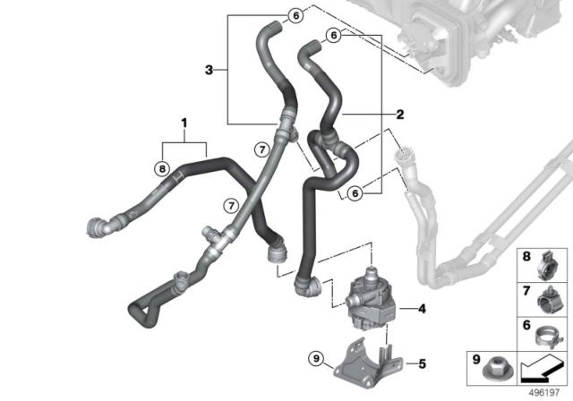 2020 BMW X7 AUXILIARY WATER PUMP Diagram for 64116834936