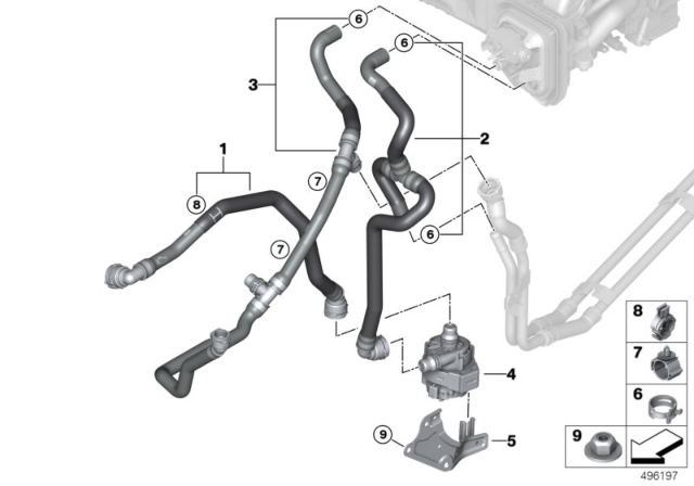 2020 BMW X7 Cooling Water Hoses Diagram 2