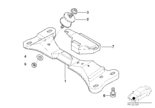 2002 BMW M3 Vibration Absorber Diagram for 23002282310