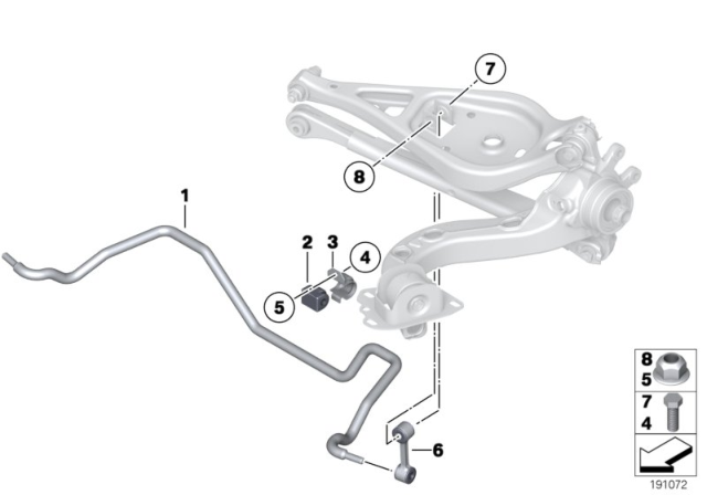 2014 BMW Z4 Stabilizer, Rear Diagram