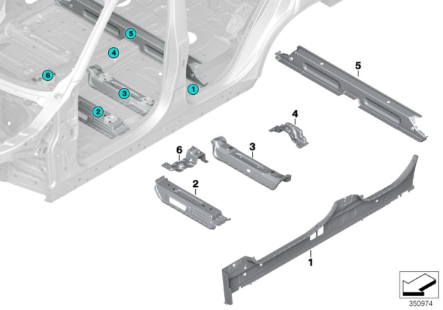 2011 BMW X5 Floor Parts Rear Interior Diagram