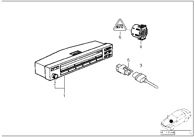 1998 BMW 750iL Multi-Information Display Diagram