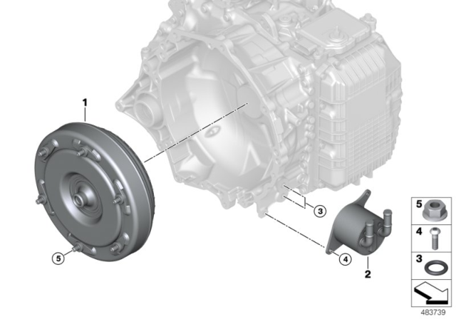 2020 BMW X1 Torque Conv./Transm.Oil Cooler (GA8G45AW) Diagram