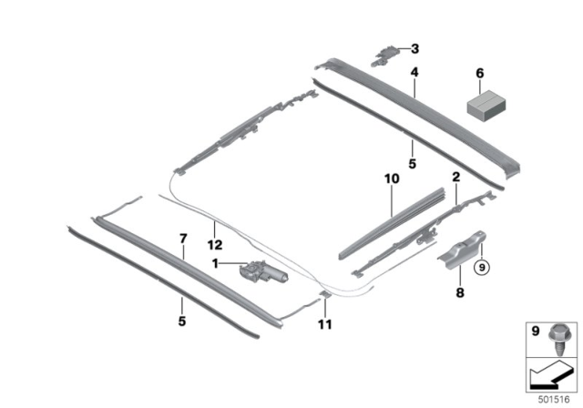 2019 BMW 330i xDrive REINFORCEMENT PLATE, RIGHT Diagram for 54107437652