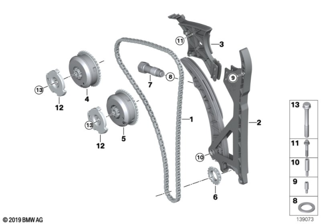 2011 BMW 328i xDrive Timing And Valve Train - Timing Chain Diagram