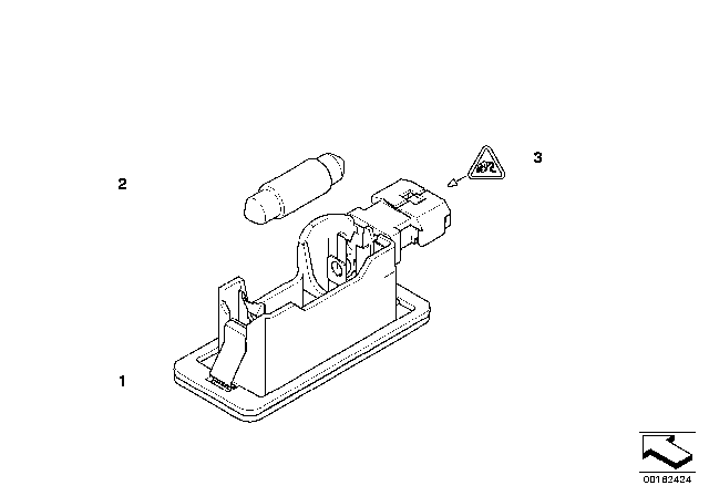 2010 BMW 328i xDrive Registration Plate Lamp Diagram