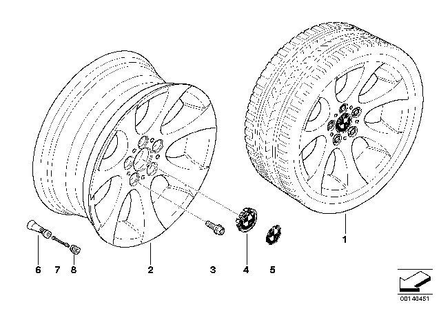 2009 BMW 328i BMW LA Wheel, Ellipsoid Styling Diagram