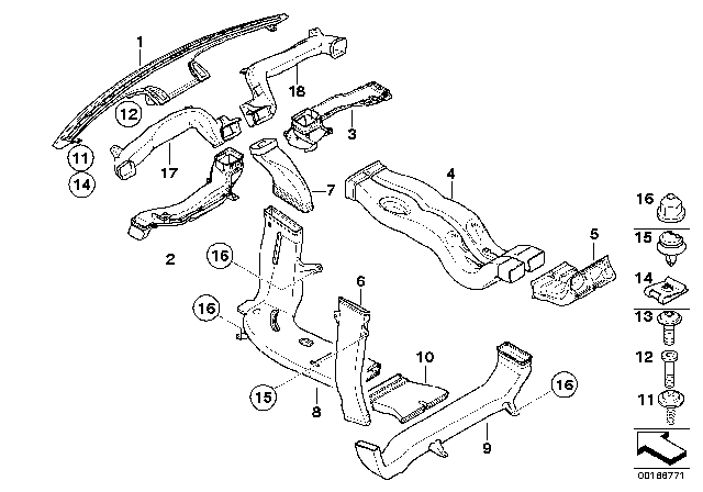 2007 BMW X5 Air Channel Diagram