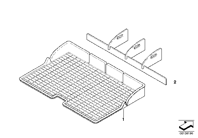 2002 BMW X5 Cargo Tray Diagram 2