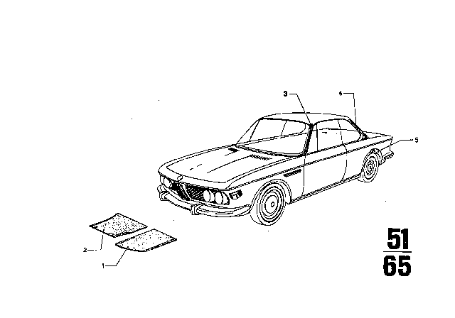 1971 BMW 3.0CS Interior Trims And Panels Diagram 3