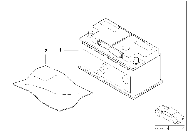 2007 BMW 760Li Original BMW Battery Diagram