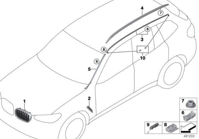 2020 BMW X4 Finisher, Side Panel, Front Left Diagram for 51138064805