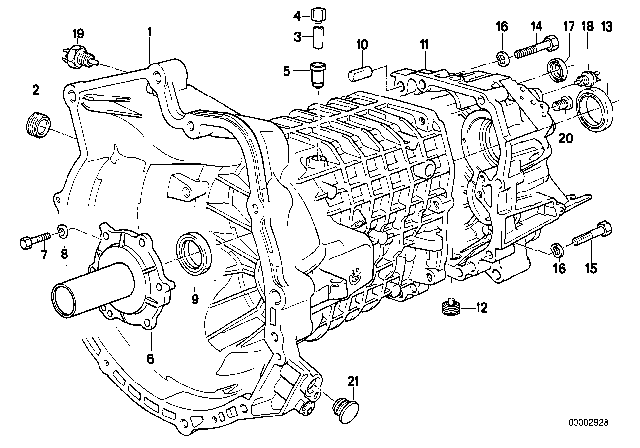 1990 BMW 325is Housing & Attaching Parts (Getrag 260/5/50) Diagram