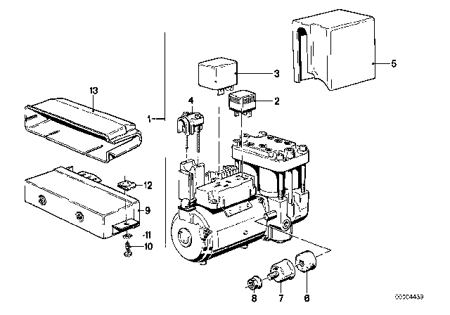 1988 BMW 535i Anti Block System - Control Unit Diagram