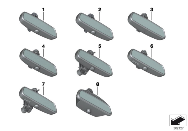 2014 BMW Alpina B7 Interior Mirror Diagram