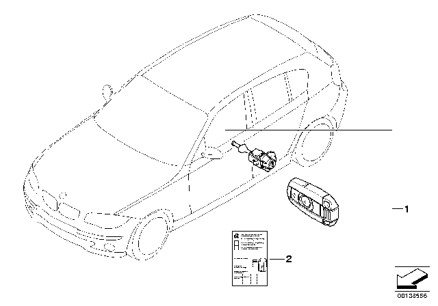 2008 BMW 128i One-Key Locking Diagram