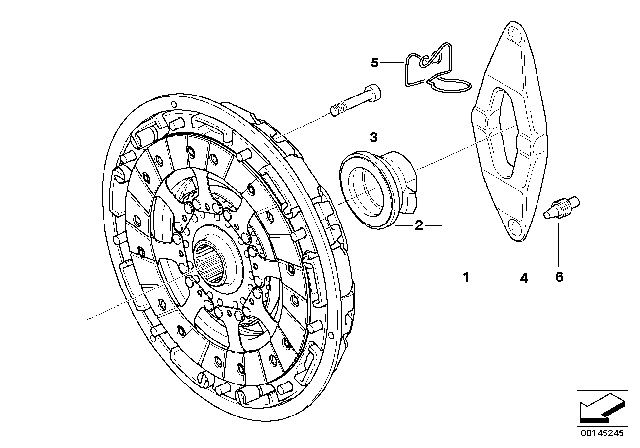 2008 BMW M6 Clutch / Twin Mass Flywheel Diagram