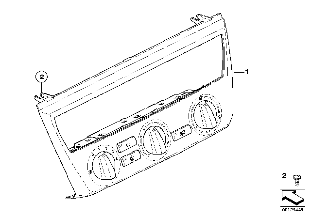 2004 BMW X3 Air Conditioning Control Diagram for 64113400555