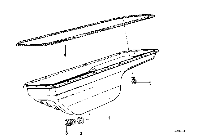 1980 BMW 320i Oil Pan / Oil Level Indicator Diagram 1