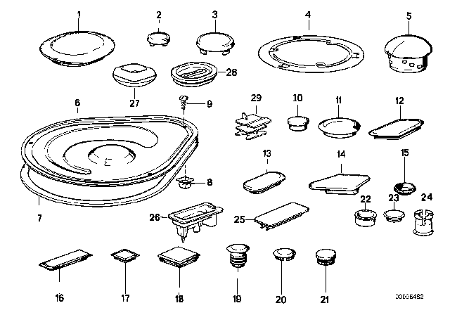 1994 BMW 525i Blind Plug Diagram for 51711852763