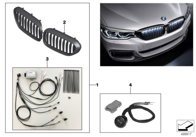 2020 BMW 540i M Performance Parts Diagram 3