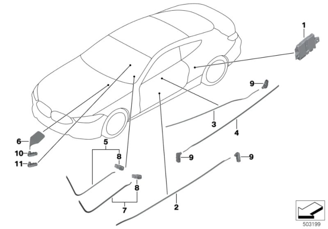 2020 BMW 840i xDrive Gran Coupe LED Module Diagram