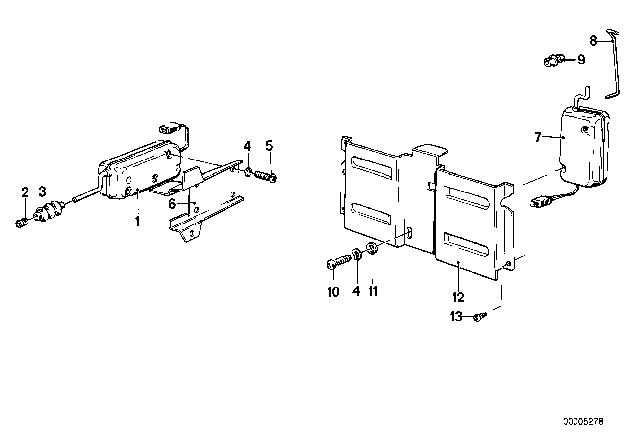 1978 BMW 633CSi Central Locking System Diagram 1