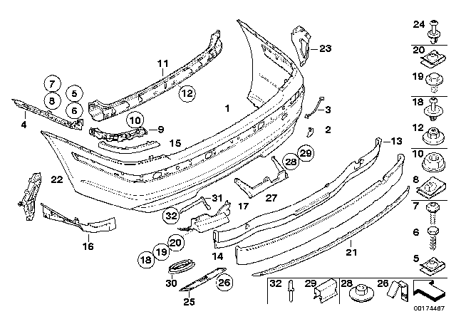 2007 BMW 750i Trim Panel, Rear Diagram 1