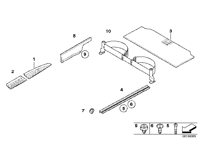 2008 BMW X5 Retrofit Lashing Rail System Diagram 1