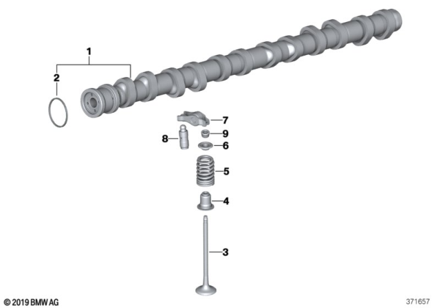 2016 BMW M4 Valve Spring Diagram for 11347563462