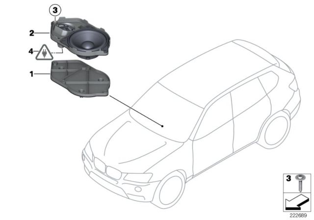 2014 BMW X3 Loudspeaker Diagram