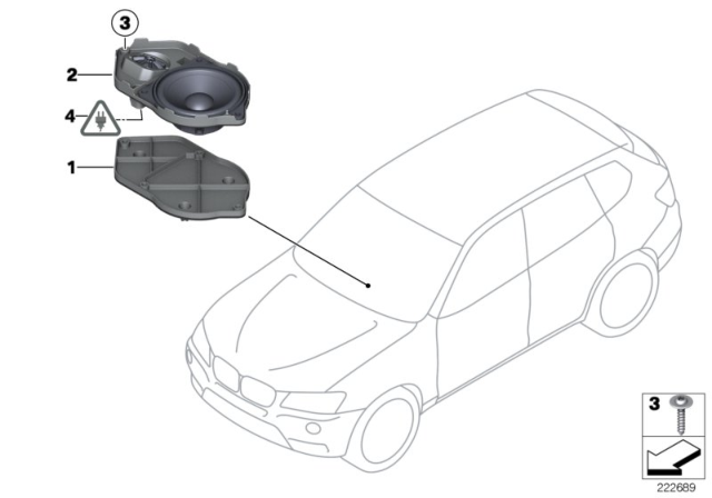 2016 BMW X4 Loudspeaker Diagram