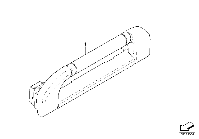 2008 BMW 750i Individual Wood, Roof Handle Diagram