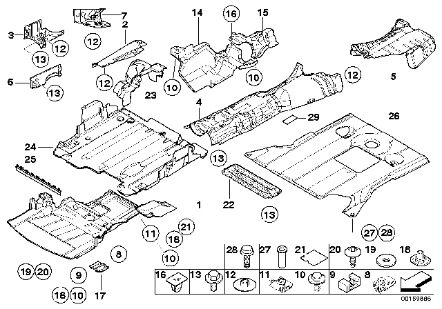 2004 BMW 330xi Clip Diagram for 51717195796