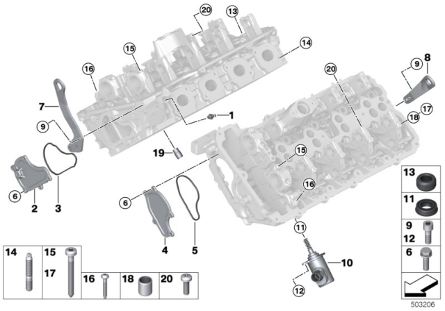 2020 BMW M8 Connecting Branch, Microencapsulated Diagram for 11128626647