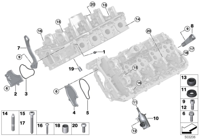 2020 BMW M8 Stud Bolt Diagram for 11127586763