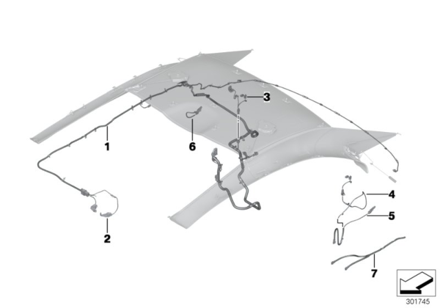 2008 BMW 328i Wiring Harness, Hardtop, Retractable Diagram