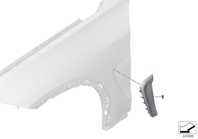 2019 BMW X6 M Exterior Trim / Grille Diagram