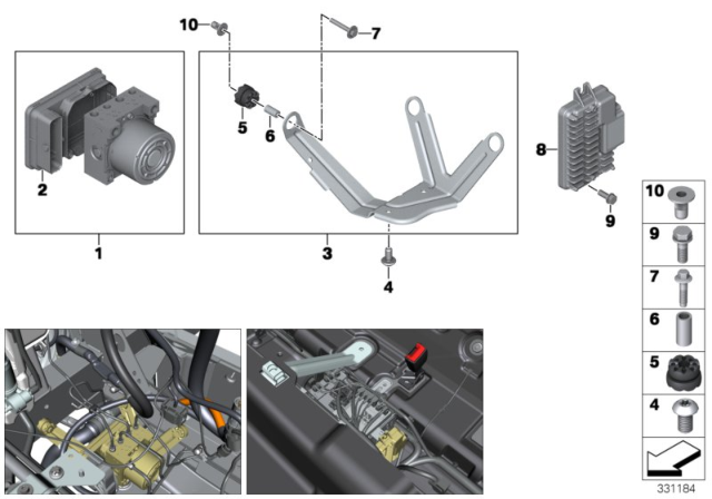 2015 BMW i3 Dsc Hydraulic Unit Diagram for 34516885293