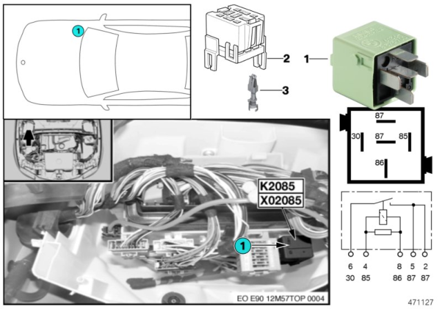 2009 BMW 335d Relay SCR Diagram